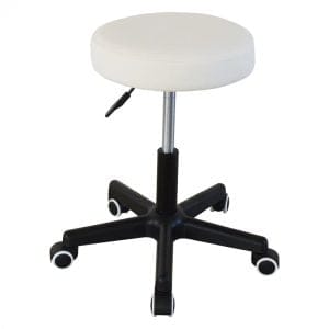 Barber Hocker - Arbeitshocker - Tabouret - höhenverstellbar - weiß - VDD World