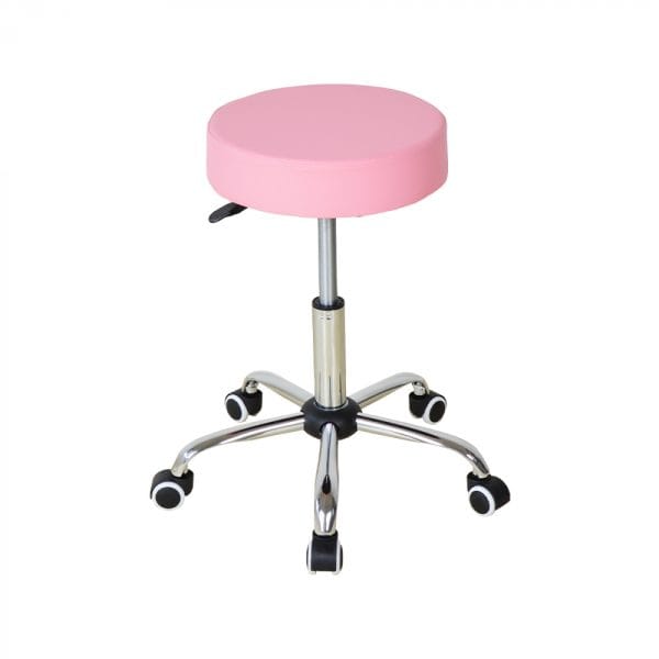 Schreibtischhocker - Friseurhocker - Arbeitshocker - Hocker - höhenverstellbar - rosa - VDD World