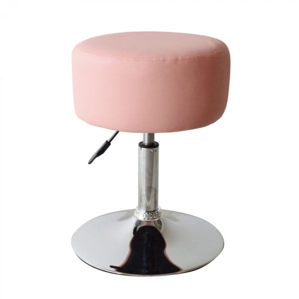 Hocker Retro Vintage - Schminktischhocker - höhenverstellbar bis 65 cm - rosa - VDD World