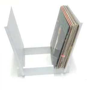 LP Vinyl Schallplatten Aufbewahrungskiste aus Holz für 7 Zoll Singles - 75 bis 100 Stück - schwarz - VDD World