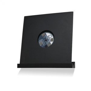 Schallplattenregal Retro - Blätterregal zur Aufbewahrung von bis zu 50 Schallplatten - schwarz - VDD World