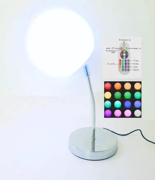 Schreibtischlampe Tischlampe LED 16 Farben RGB weiß Fernbedienung - VDD World