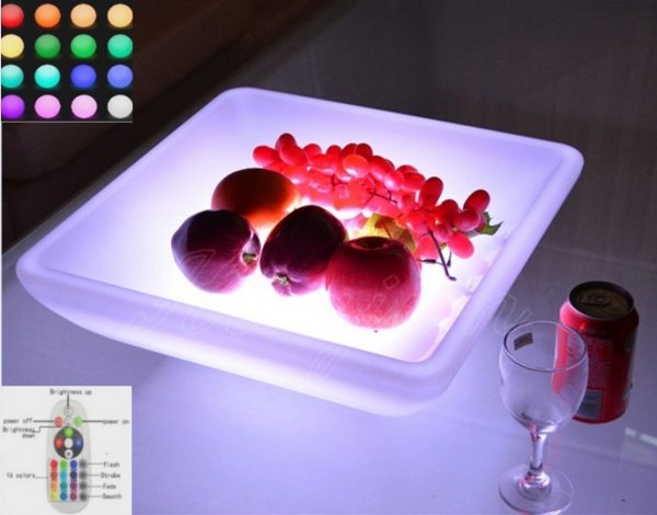 Servierschüssel mit LED-Beleuchtung - Eiscreme-Schüssel - Obstschale - Servierschüssel - wiederaufla - VDD World