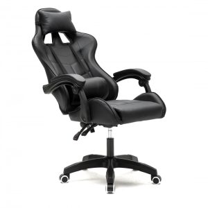 Gaming Stuhl mit Fußstütze Thomas - Bürostuhl - ergonomisch verstellbar - schwarzgrau - VDD World