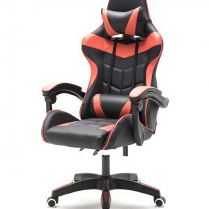 Bürostuhl Gaming Stuhl Thomas - Racing Gaming Style - Stoffbezug - Weiß Schwarz - VDD World