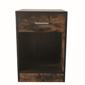 Eckschrank Robustes Metall-Holz-Industriedesign-Bücherregal 125 cm hoch schwarz - VDD World