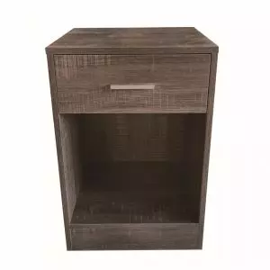 Nachttisch-Dielenschrank - mit Schublade offenem Staufach - 60 cm hoch - hellbraun - VDD World