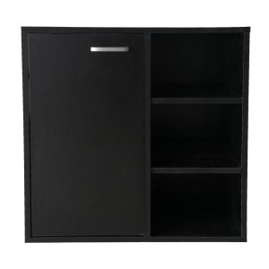 Säulenschrank Badezimmer - Schrank Badezimmer Schlafzimmer oder Flur - 180 cm hoch - grau - VDD World