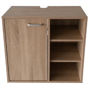 Säulenschrank Badezimmerschrank Flandu 160 cm hoch weiß - VDD World