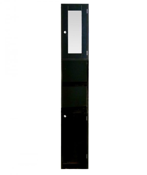 Badezimmerschrank - Säulenschrank Badezimmer Schlafzimmer oder Flur - mit Spiegel - 180 cm hoch - VDD World