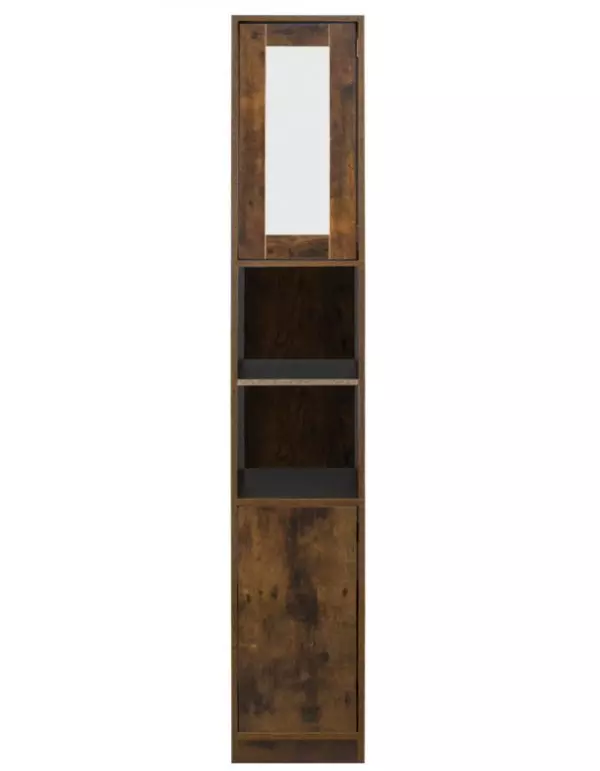 Säulenschrank Bad - Schrank Bad oder Flur - mit Spiegel - 180 cm hoch - VDD World
