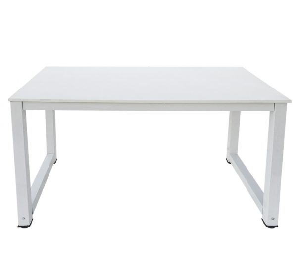 Schreibtisch - Computertisch - Küchentisch - Metall Holz - 120 cm x 60 cm - weiß - VDD World