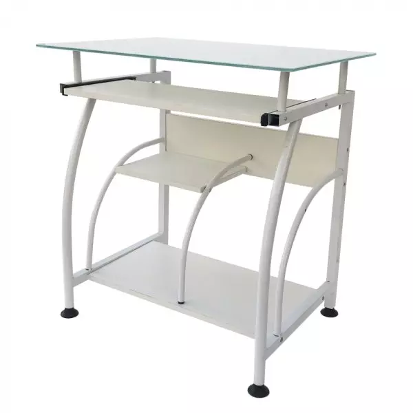 Schreibtisch-Laptop-Computertisch - platzsparend - 70 cm x 50 cm - weiß - VDD World