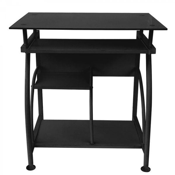 Schreibtisch-Laptop-Computertisch - platzsparend - 70 cm x 50 cm - schwarz - VDD World