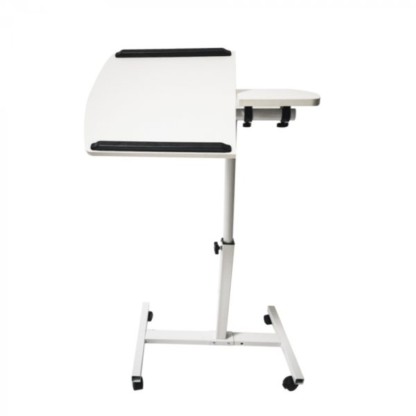 Laptoptisch Laptopständer - Beistelltisch Nachttisch - fahrbare Räder - höhenverstellbar - weiß - VDD World