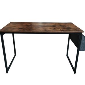 Schreibtisch Computertisch - 3 Ablageflächen - Metallholz - schwarz - 120 cm breit - VDD World