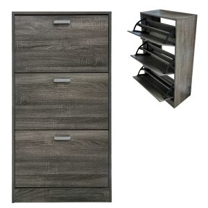 Wandschrank Robustes Metall, Holz, Industriedesign, offenes Bücherregal, 137 cm hoch, schwarz - VDD World