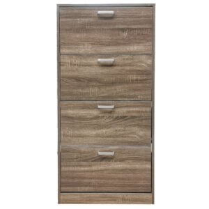 Wandschrank Robustes Metall, Holz, Industriedesign, offenes Bücherregal, 137 cm hoch, schwarz - VDD World