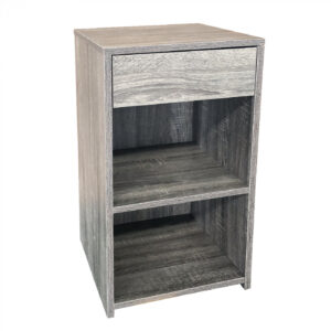 Nachttisch Flurschrank mit Schublade und offenem Staufach 60 cm hoch schwarz - VDD World