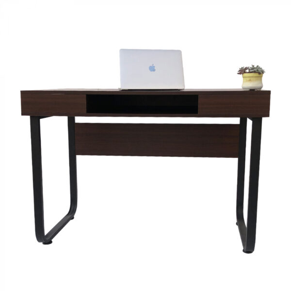 Schreibtisch Computertisch Tough - Beistelltisch - Industrial Vintage - schwarzes Metall braunes Hol - VDD World