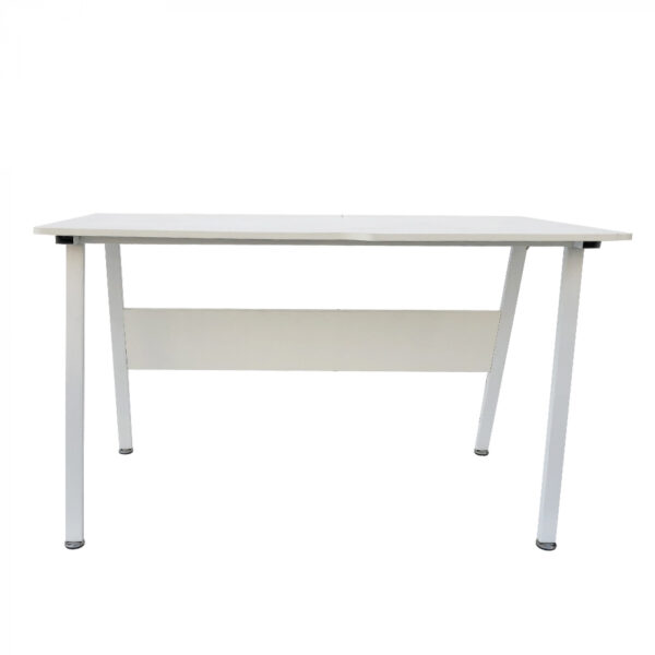 Computertisch Schreibtisch Tough - 130 cm breit - weißer Rahmen weiße Tischplatte - VDD World