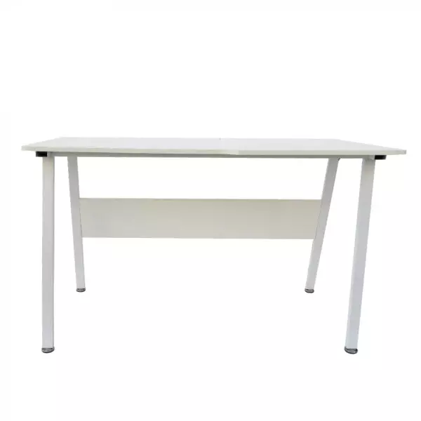Computertisch Schreibtisch Tough - 130 cm breit - weißer Rahmen weiße Tischplatte - VDD World