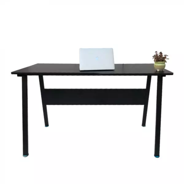 Computertisch Schreibtisch Tough - 130 cm breit - Gestell und Tischplatte schwarz - VDD World