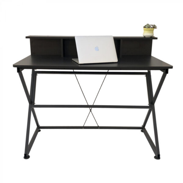 Schreibtisch Tisch Computer Laptop Tough - industrieller moderner Stil - 110 cm breit - schwarz - VDD World