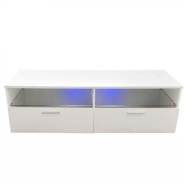 TV-Schrank Sideboard Sieno - Medienmöbel Spielaufbau - LED-Beleuchtung - weiß - VDD World