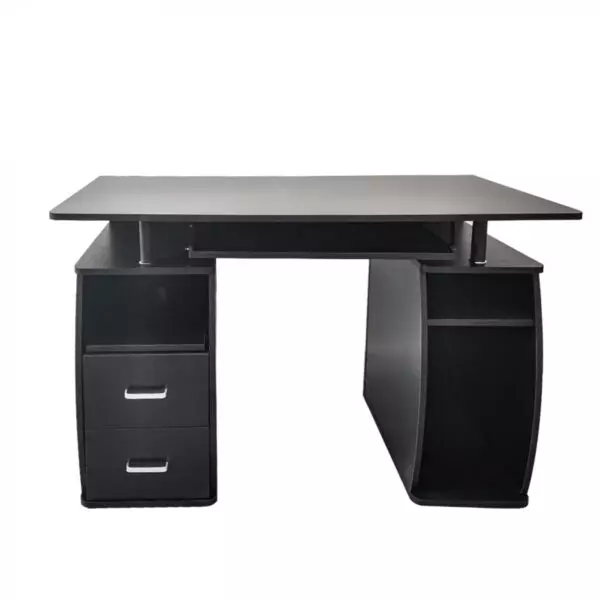 Schreibtisch Computertisch - 120 cm breit - schwarz - VDD World