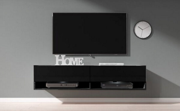 TV-Schrank TV-Sideboard Wander hängt 140 cm breit schwarz - VDD World