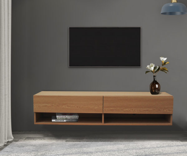 TV-Schrank TV-Sideboard Wander hängen 140 cm breit hellbraun - VDD World