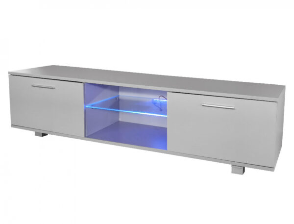 TV-Schrank Tenus - TV-Sideboard - LED-Beleuchtung - grau gefärbt - VDD World