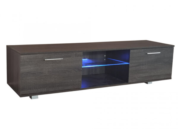 TV-Schrank Tenus - TV-Sideboard - LED-Beleuchtung - 160 cm breit - braungrau gefärbt - VDD World