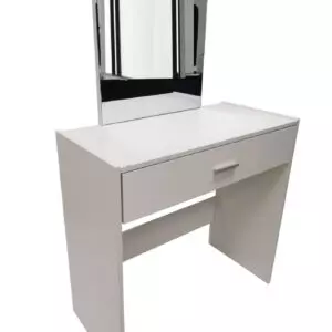 Eckschminktisch Make-up-Schminktisch mit 3 Spiegeln viel Stauraum 111 cm x 142 cm weiß - VDD World