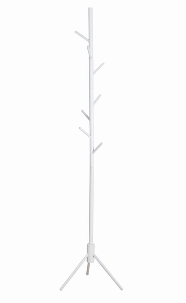 Stehgarderobe - Baumgarderobe 8 Haken Holz - 178 cm hoch - weiß - VDD World