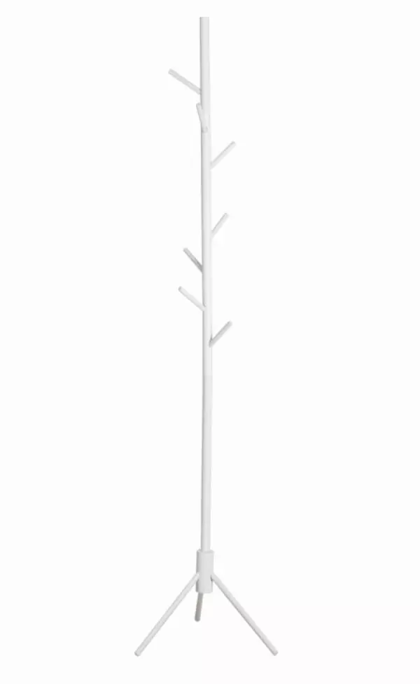 Stehgarderobe - Baumgarderobe 8 Haken Holz - 178 cm hoch - weiß - VDD World