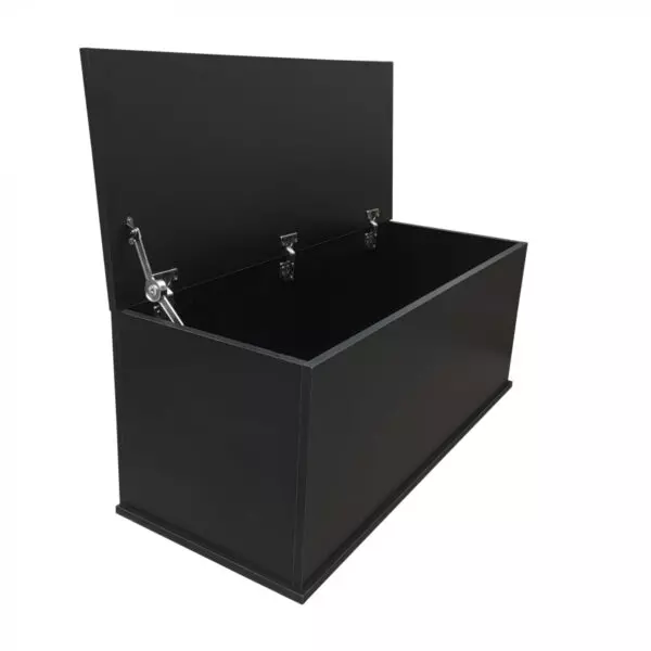Aufbewahrungsbox Holz - Spielzeugkiste - Deckenkiste - 100 cm breit - Schwarz - VDD World