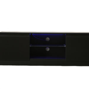 TV-Schrank Eckmodell - Audio-Hi-Fi-Sideboard-Schrank für die Ecke - schwarz - VDD World