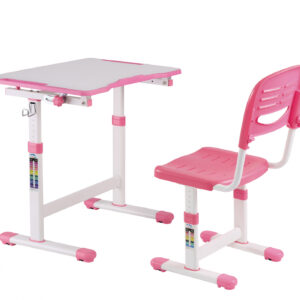 Kinderschreibtisch mit Schreibtischstuhl - ergonomisch höhenverstellbar - Zeichentisch - Schulbank - VDD World