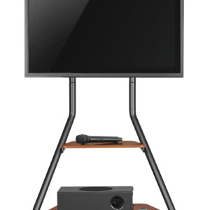 TV-Bildschirmständer - mobil - mit Kamerahalterung - höhenverstellbar bis 146 cm - VDD World