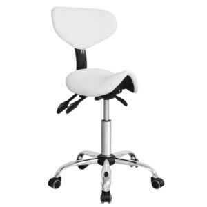 Sattelhocker ergonomisch - Friseurhocker - Barhocker - höhenverstellbar - Rückenlehne neig- und vers - VDD World