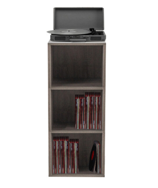 LP-Schallplattenschrank - Aufbewahrung von LP-Schallplatten - Bücherregal - 3 Fächer - VDD World