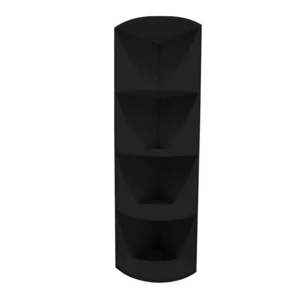 Corner wardrobe - compartment cabinet - corner unit - 130 cm high - black - VDD World