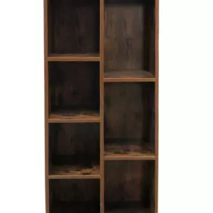 Wandschrank Robustes Metall Holz Industriedesign offenes Bücherregal 140 cm hoch weiß - VDD World