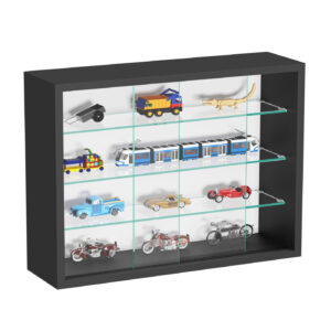 VDD Standvitrine Hängevitrine - Fachböden 50 cm breit x 4 cm tief - Schiebetüren - VDD World