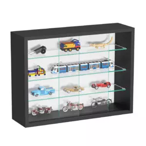 VDD Vitrine stehend Hängevitrine - Glasböden 50 cm breit x 4,5 tief - Schiebetüren - VDD World