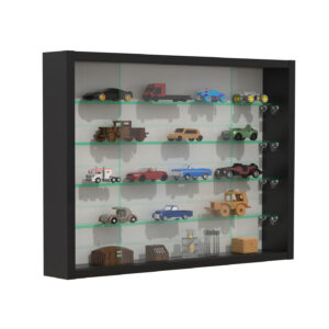 Wandschrank Vitrine Edelstahl Inoxtia Design mit 4 Glasböden 170 cm x 170 cm - VDD World