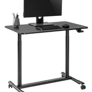 Schreibtisch-Sitzständer elektrisch höhenverstellbar - 118 x 58 cm - weiß - VDD World
