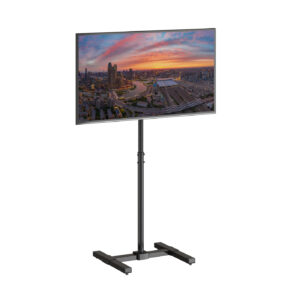 TV-Standfuß Standard Monitor Bildschirm 190 cm mobil höhenverstellbar schwarz - VDD World